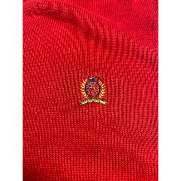 Tommy Hilfiger Red Sleeveless V-Neck Sweater Vest XXL 100% Cotton preppy classic - Picture 6 of 9